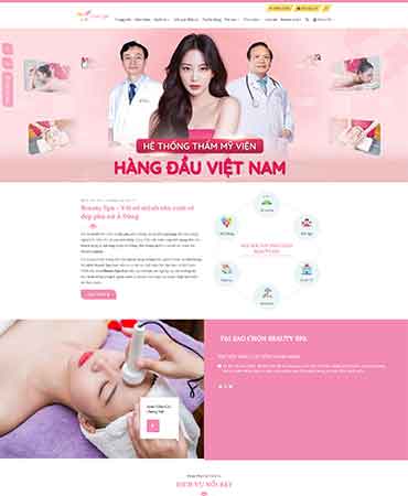 Mẫu website Beauty Spa